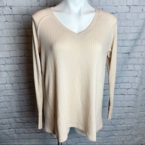 For The Republic Waffle Knit Long Sleeve T-shirt
